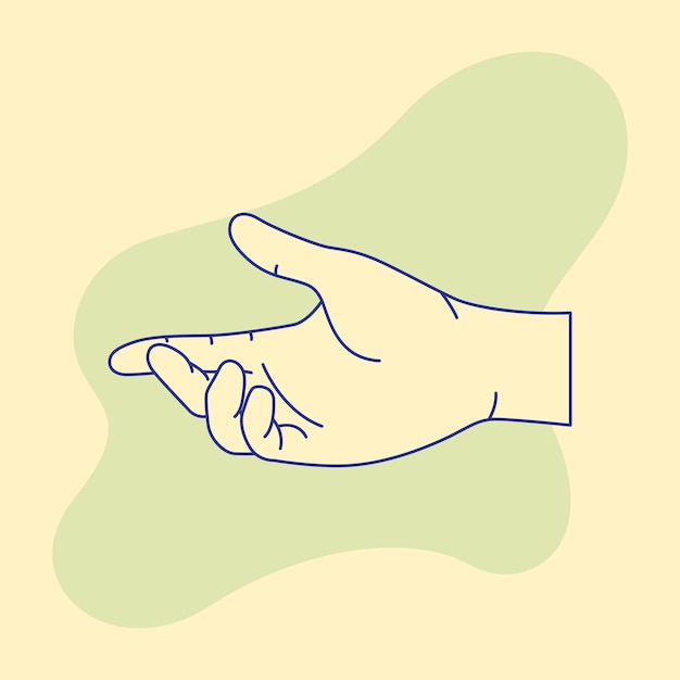 Vettore gesto della mano disegno 9