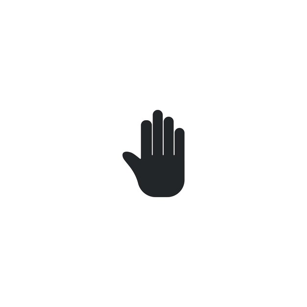 Hand gesture icon logo simple template