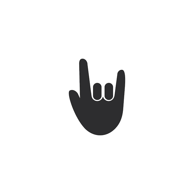 Vector hand gesture icon logo simple template