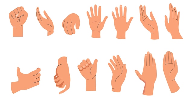 hand gesture illustration pack