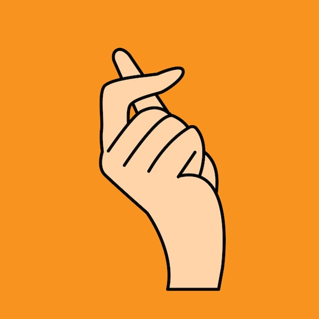 Vector hand gesture love