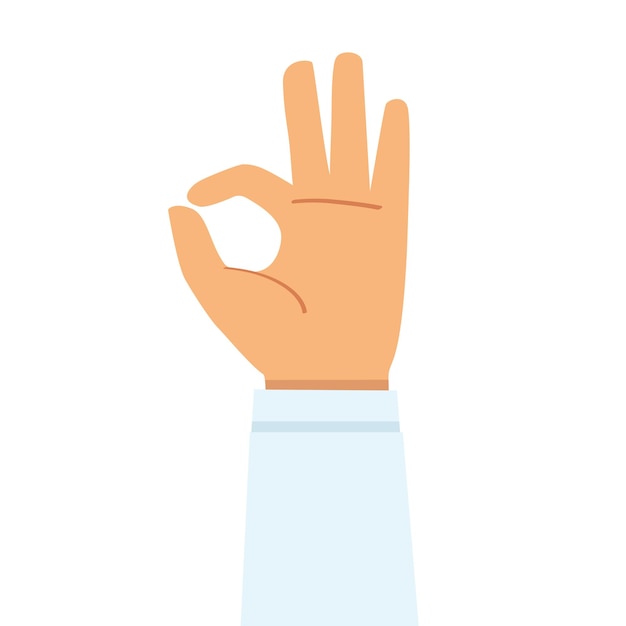 Hand gesture ok sign vector illustration