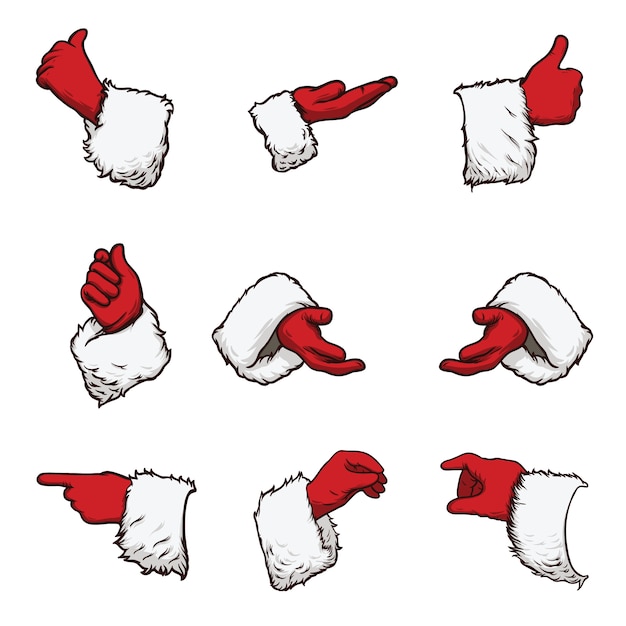 Vector hand gesture set