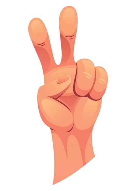 Vector hand gesture sign fist arm isolated icon finger counting sign language