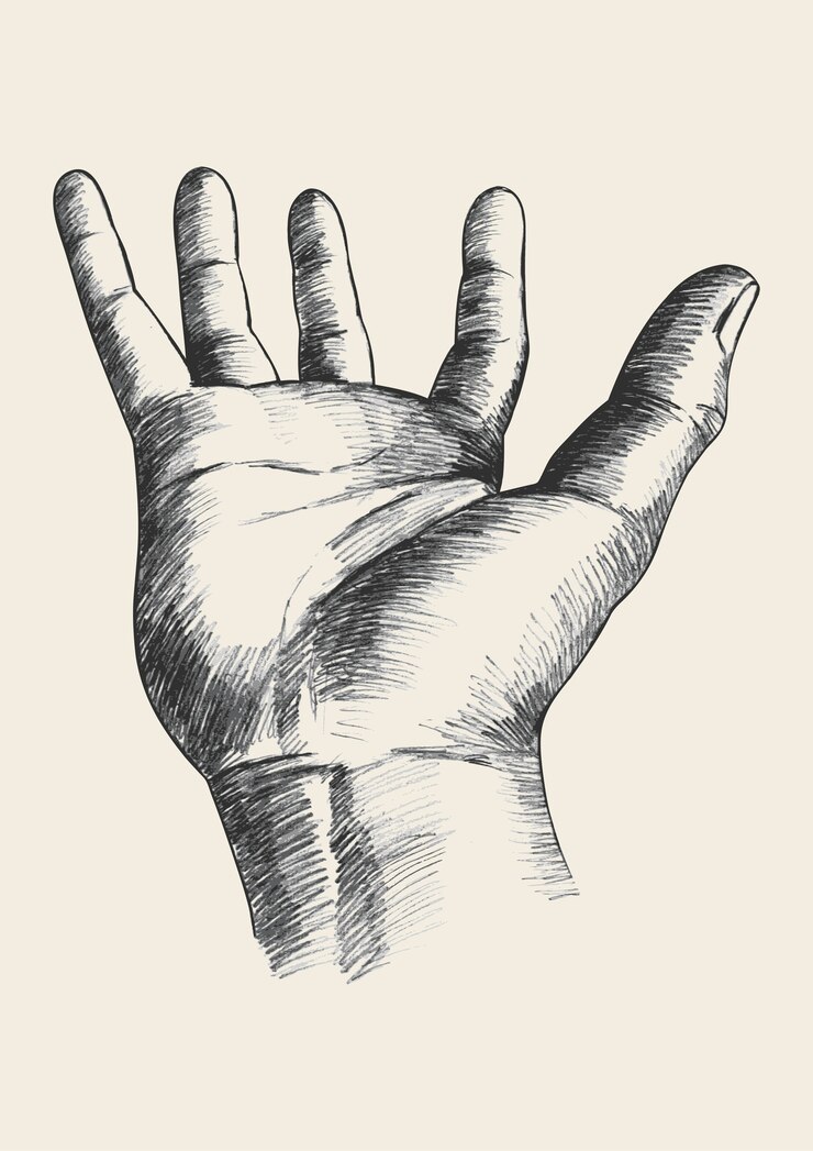 Vector hand gesture