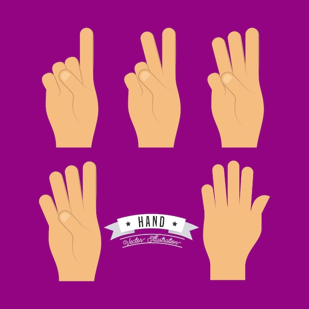 Hand gestures design, vector illustration eps10 graphic