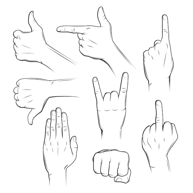 Hand gestures, set