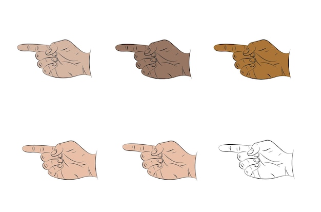 Hand gestures on a white background abstract vector illustration communication concept cartoon