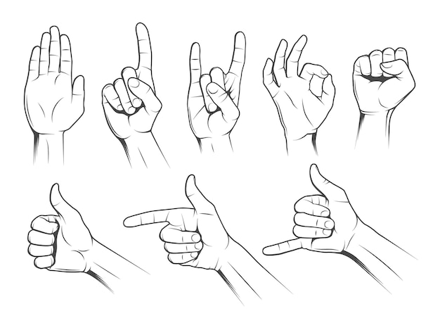 Vector hand gestures