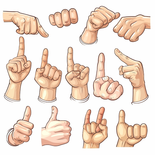 Vector hand gestures