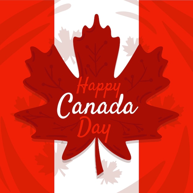 Vector hand getekend canada dag illustratie