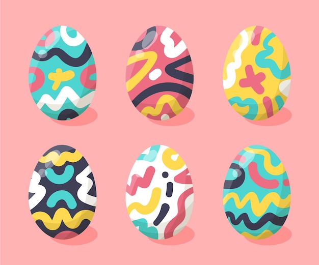 Hand getekend easter egg-collectie