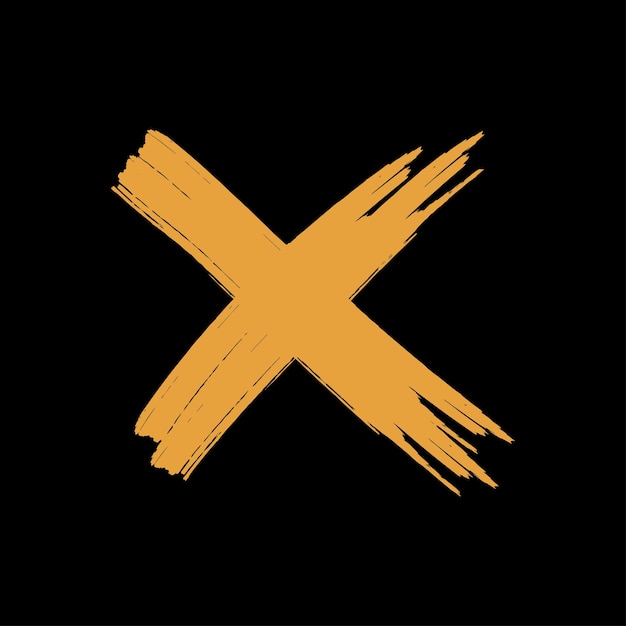 hand getekend grunge letter x-logo