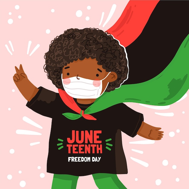 Vector hand getekend juneteenth illustratie