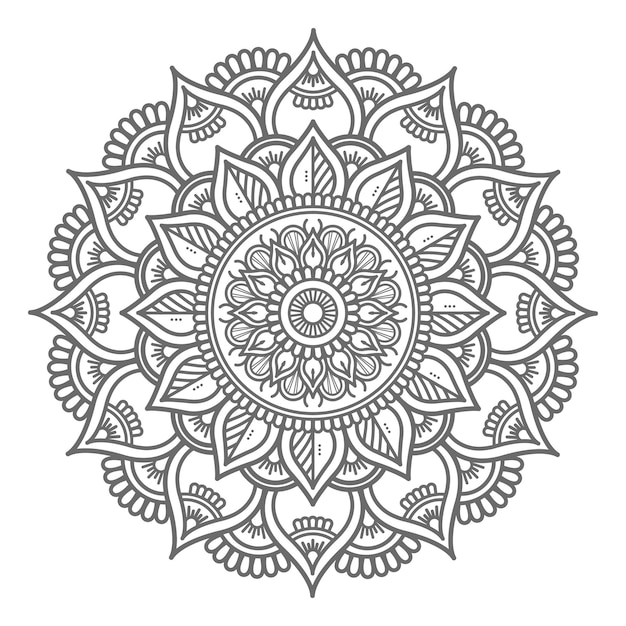 Hand getekend mandala illustratie decoratief concept