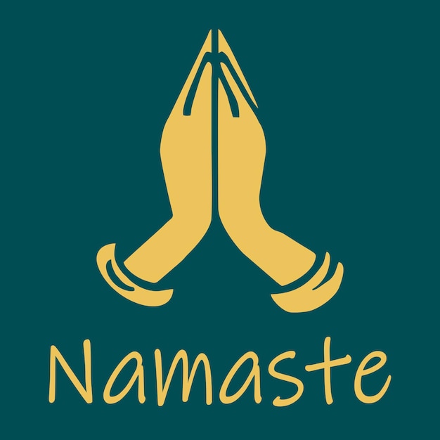 Hand getekend namaste gebaar.