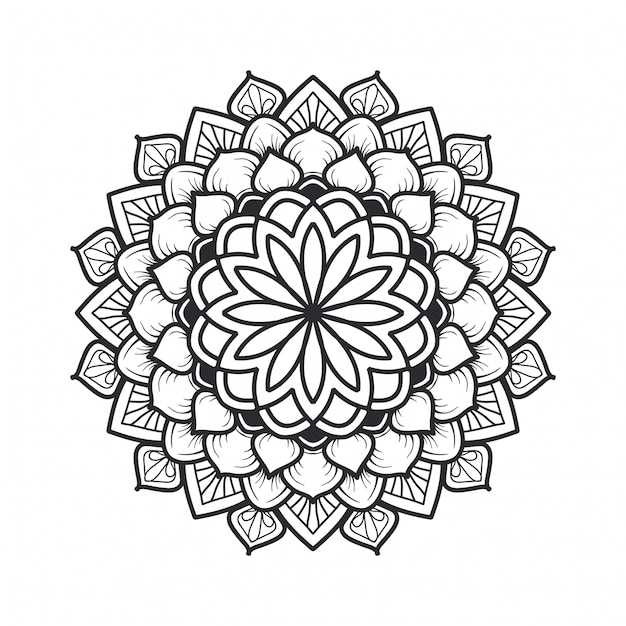 hand getekend oosterse mandala kunst