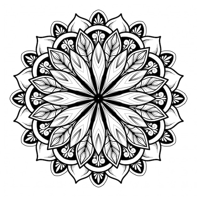 hand getekend oosterse mandala