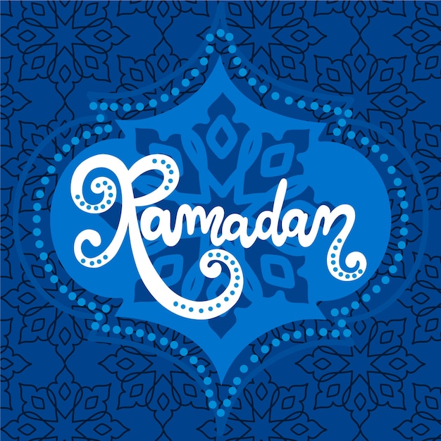Hand getekend ramadan achtergrond