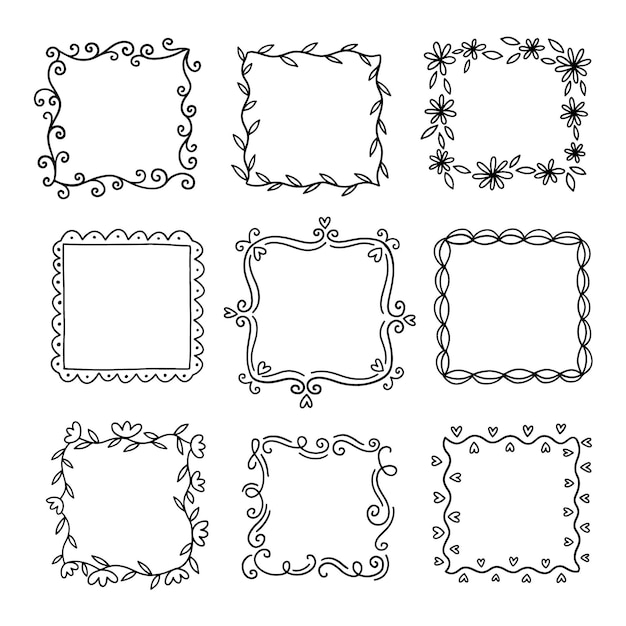 Hand getekend sierframe pack