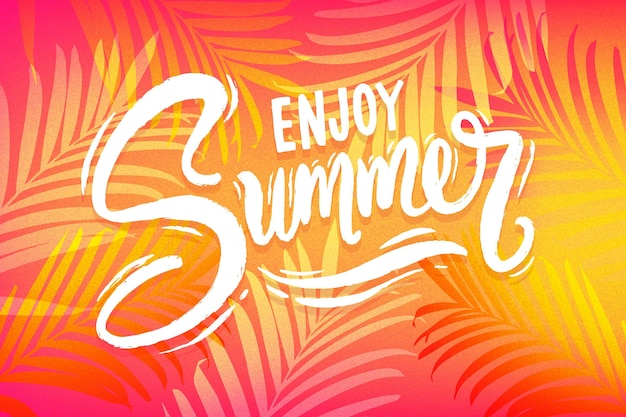 Vector hand getekend zomer belettering