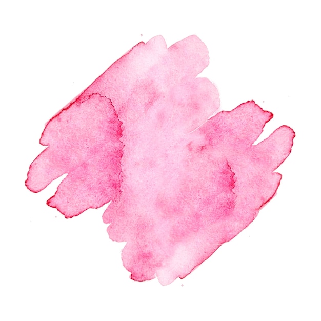 Hand getekende abstracte aquarel roze plons of vlek decoratieve ontwerp achtergrond