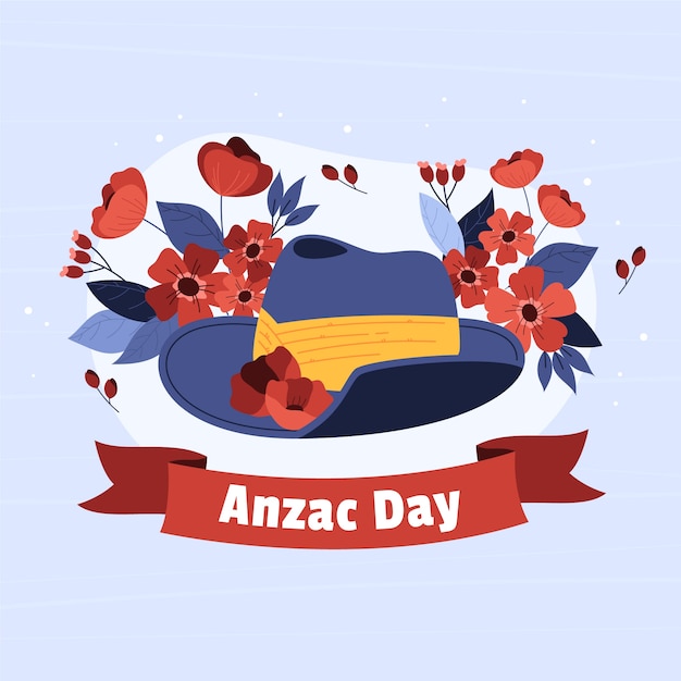 Hand getekende anzac dag illustratie