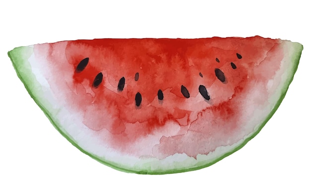 Hand getekende aquarel watermeloen clipart