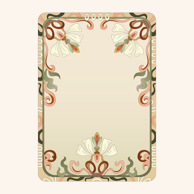 Vector hand getekende art nouveau frame