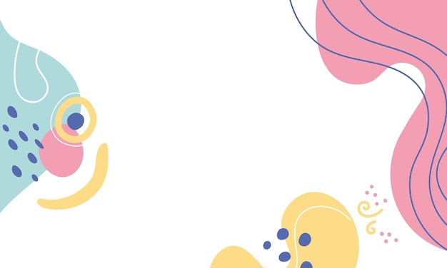 Hand getekende platte ontwerp abstracte doodle achtergrond
