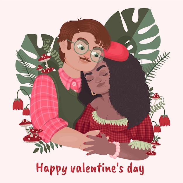 Hand getekende Valentijnsdag illustratie