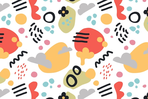 Hand getrokken abstract doodle patroonontwerp