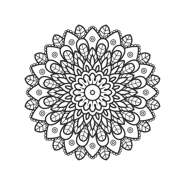 Vector hand getrokken bloemenmandala