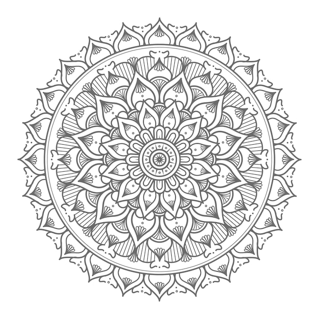 Hand getrokken cirkel stijl mandala illustratie