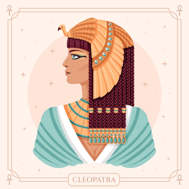 Hand getrokken cleopatra illustratie