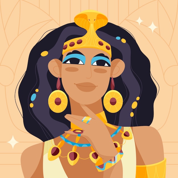 Vector hand getrokken cleopatra illustratie