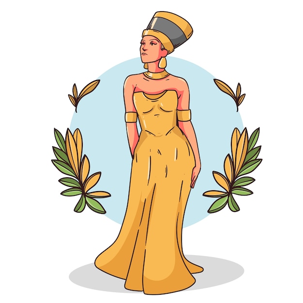 Vector hand getrokken cleopatra illustratie
