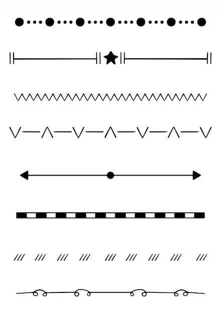 Vector hand getrokken divider collectie