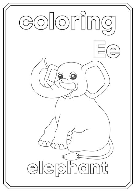 Hand getrokken Doodle dier awaii boekillustratie kleurplaten voor kinderen