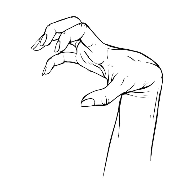 Hand getrokken gebaar schets vector illustratie lijntekeningen