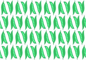 Hand getrokken groene erwten naadloos patroon. hand getrokken plantaardige achtergrond. plantaardige, textielstof