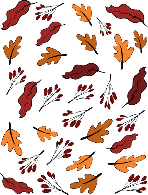 Vector hand getrokken herfst elementen illustratie