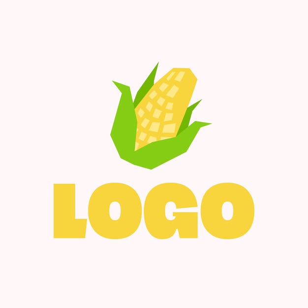 Hand getrokken maïs Logo Vector