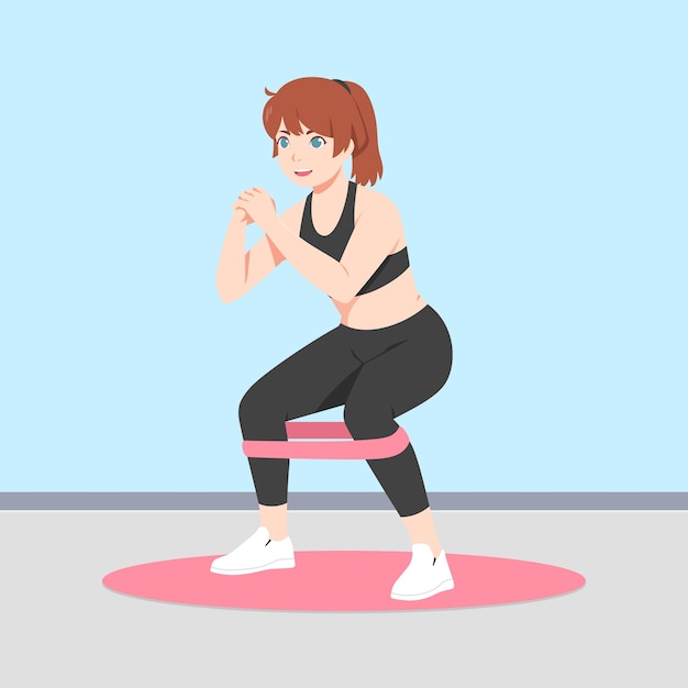 Hand getrokken persoon die sportenillustratie doet