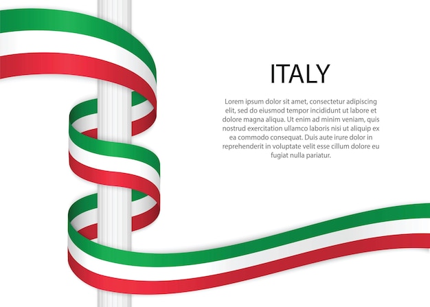 Hand getrokken schets vlag van Italië. doodle stijl vector icoon