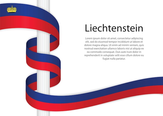 Hand getrokken schets vlag van Liechtenstein. doodle stijl vector pictogram