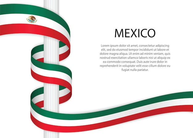 Hand getrokken schets vlag van Mexico. doodle stijl vector icoon