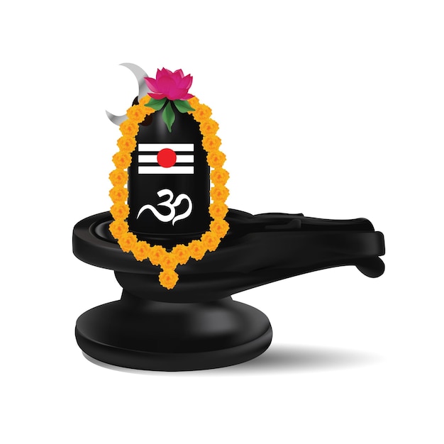 Vector hand getrokken shivling op witte achtergrond