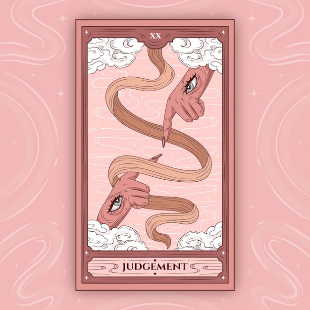 Vector hand getrokken tarotkaarten illustratie