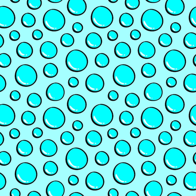 hand getrokken waterbel naadloos patroon